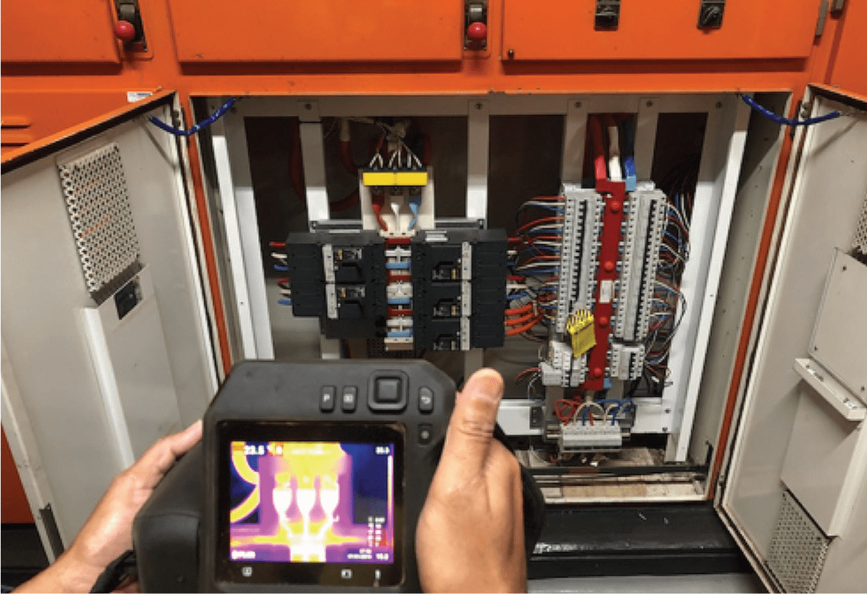 Thermographic scanning of electric panel