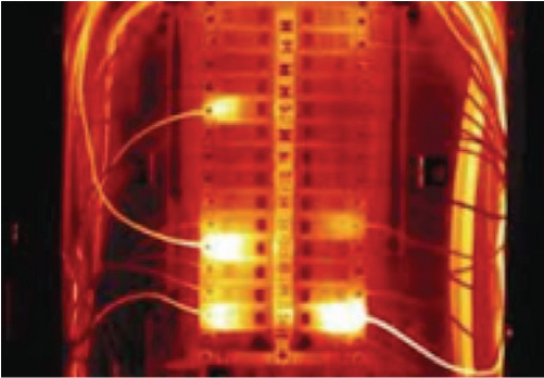 Thermographic image of electrical system